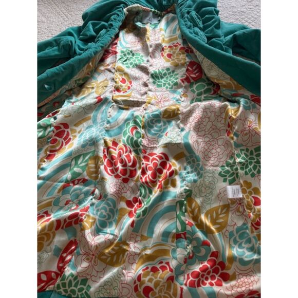 Judith March 50th inspired Coat/Jacket, Turquoise Velour, size S - Picture 7 of 7